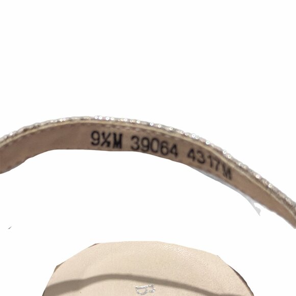 Benjamin Walk Sandals Womens 9.5M Gold Rhinestone Wedge Bridal Cocktail Holiday - Picture 14 of 15